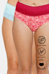 Zivame Anti-Microbial High Rise Full Coverage Tummy Tucker Hipster Panty (Pack of 2) - Multicolor — thumbnail 1